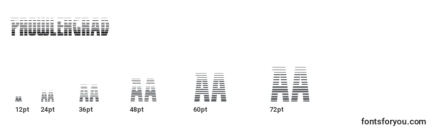 Prowlergrad Font Sizes