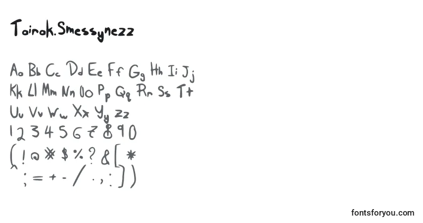 Schriftart Tairak.Smessynezz – Alphabet, Zahlen, spezielle Symbole