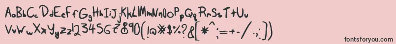 Tairak.Smessynezz Font – Black Fonts on Pink Background