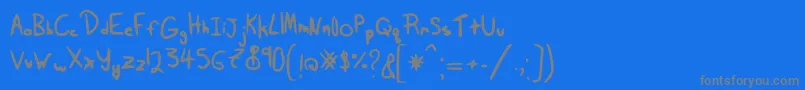 Tairak.Smessynezz Font – Gray Fonts on Blue Background