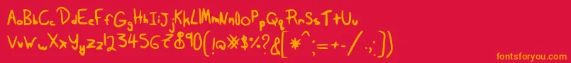 En savoir plus sur la police Tairak.Smessynezz Police Tairak.Smessynezz – polices orange sur fond rouge