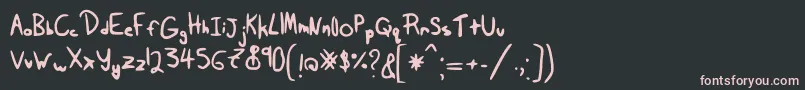 Tairak.Smessynezz Font – Pink Fonts on Black Background