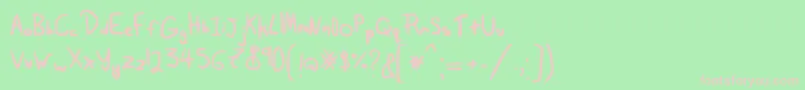 Tairak.Smessynezz Font – Pink Fonts on Green Background