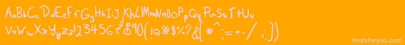 Tairak.Smessynezzフォントについての詳細 フォントTairak.Smessynezz – オレンジの背景にピンクのフォント