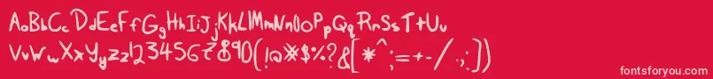 More about Tairak.Smessynezz Font Tairak.Smessynezz Font – Pink Fonts on Red Background
