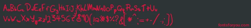 Tairak.Smessynezz Font – Red Fonts on Black Background