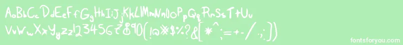More about Tairak.Smessynezz Font Tairak.Smessynezz Font – White Fonts on Green Background