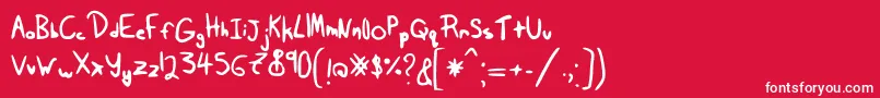 Tairak.Smessynezz Font – White Fonts on Red Background