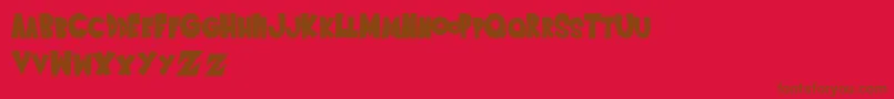 SaiyanSansregular Font – Brown Fonts on Red Background