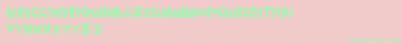 SaiyanSansregular Font – Green Fonts on Pink Background