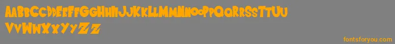 SaiyanSansregular Font – Orange Fonts on Gray Background