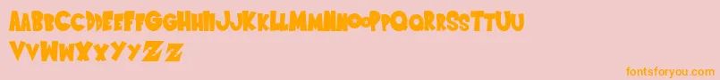 SaiyanSansregular Font – Orange Fonts on Pink Background