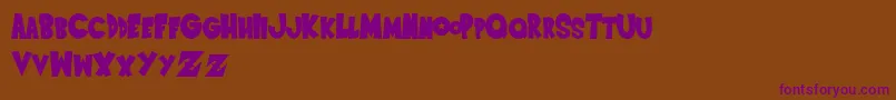 SaiyanSansregular Font – Purple Fonts on Brown Background