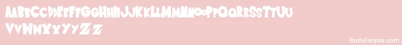 SaiyanSansregular Font – White Fonts on Pink Background