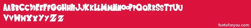 SaiyanSansregular Font – White Fonts on Red Background