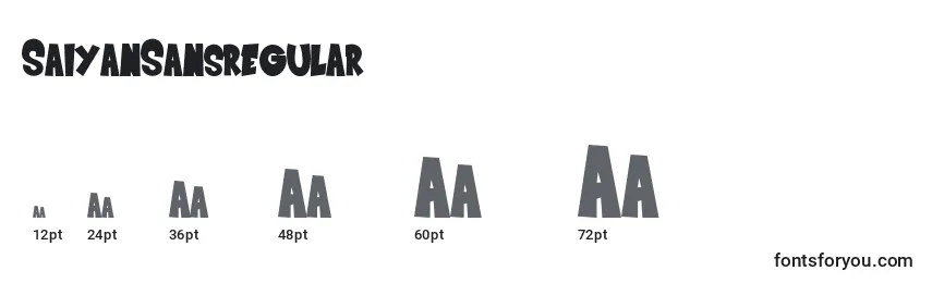 SaiyanSansregular Font Sizes