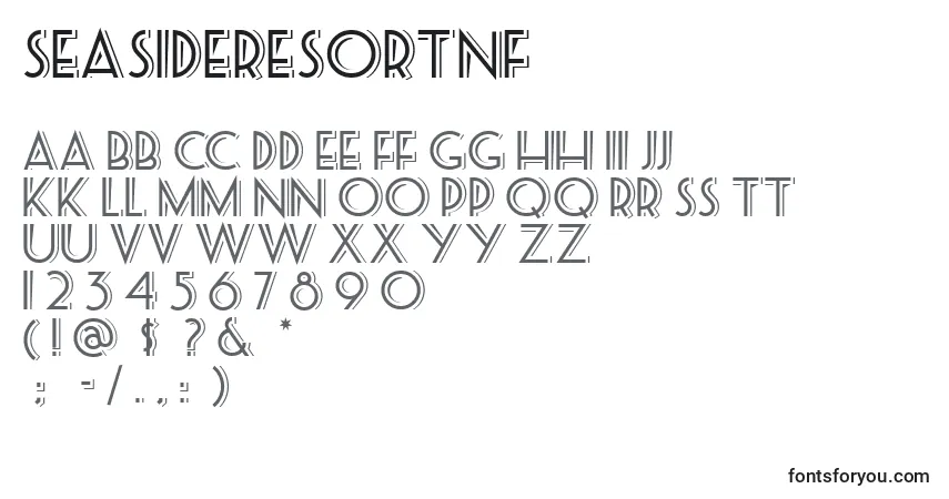 Seasideresortnfフォント–アルファベット、数字、特殊文字