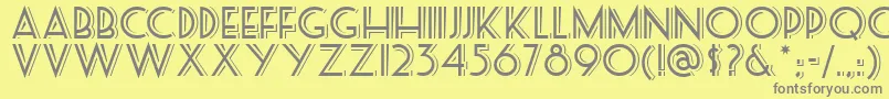 Seasideresortnf Font – Gray Fonts on Yellow Background