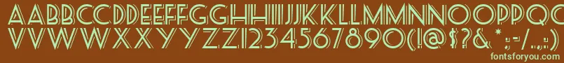 Seasideresortnf Font – Green Fonts on Brown Background