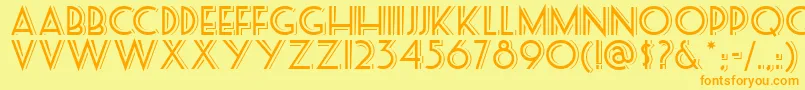 Seasideresortnf Font – Orange Fonts on Yellow Background