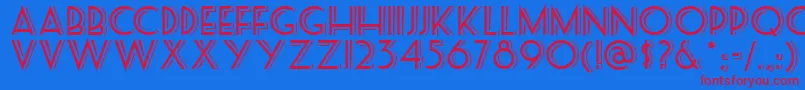 Seasideresortnf Font – Red Fonts on Blue Background