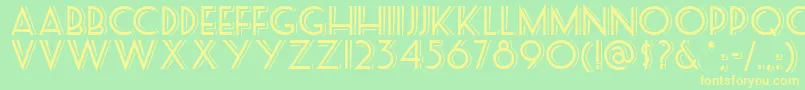 Seasideresortnf Font – Yellow Fonts on Green Background