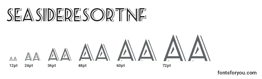 Größen der Schriftart Seasideresortnf