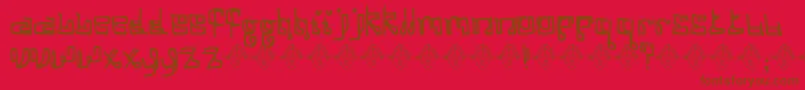 CosineKatie Font – Brown Fonts on Red Background