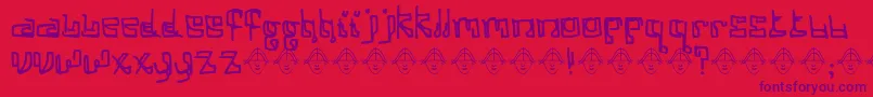 CosineKatie Font – Purple Fonts on Red Background