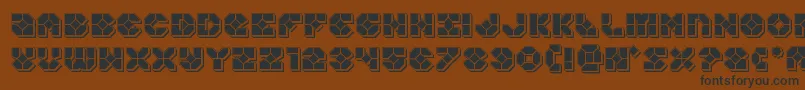 Zoomrunnerpunch Font – Black Fonts on Brown Background