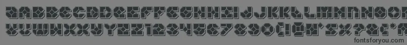 Zoomrunnerpunch-Schriftart – Schwarze Schriften auf grauem Hintergrund