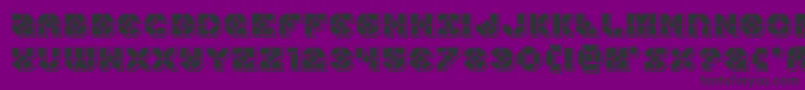 Zoomrunnerpunch-fontti – mustat fontit violetilla taustalla