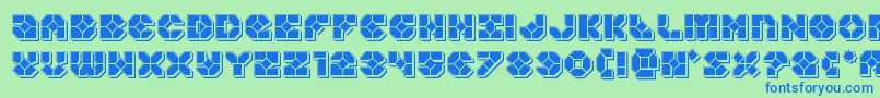 Lisätietoja Zoomrunnerpunch-fontista Zoomrunnerpunch-fontti – siniset fontit vihreällä taustalla