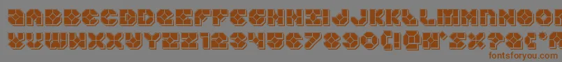 Zoomrunnerpunch Font – Brown Fonts on Gray Background