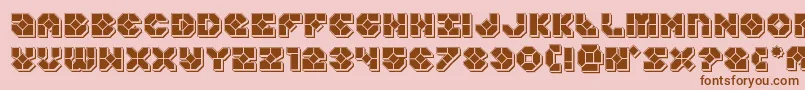 Zoomrunnerpunch Font – Brown Fonts on Pink Background