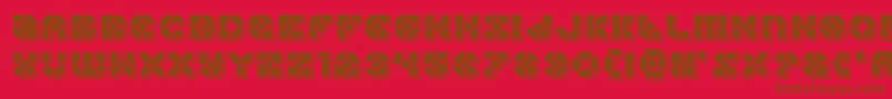 Zoomrunnerpunch Font – Brown Fonts on Red Background