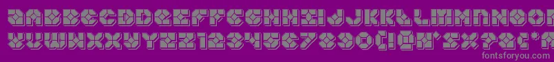 Police Zoomrunnerpunch – polices grises sur fond violet