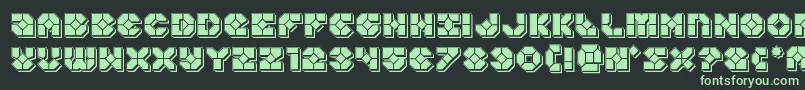 fuente Zoomrunnerpunch – Fuentes Verdes Sobre Fondo Negro