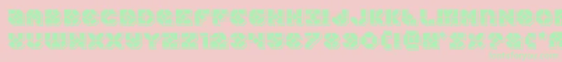 Zoomrunnerpunch Font – Green Fonts on Pink Background