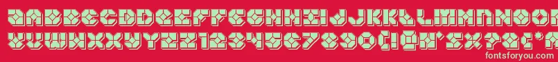 Zoomrunnerpunch Font – Green Fonts on Red Background