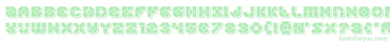 Zoomrunnerpunch-fontti – vihreät fontit valkoisella taustalla
