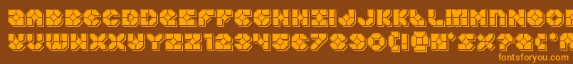 Zoomrunnerpunch Font – Orange Fonts on Brown Background