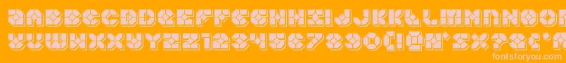 Zoomrunnerpunch Font – Pink Fonts on Orange Background