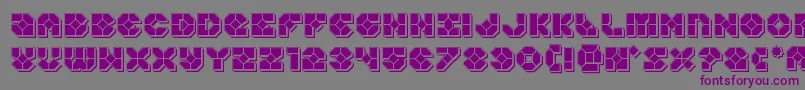 Zoomrunnerpunch Font – Purple Fonts on Gray Background