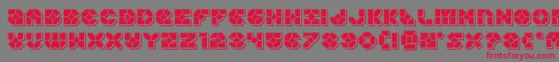 Zoomrunnerpunch Font – Red Fonts on Gray Background