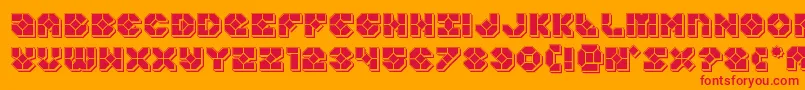 Zoomrunnerpunch Font – Red Fonts on Orange Background