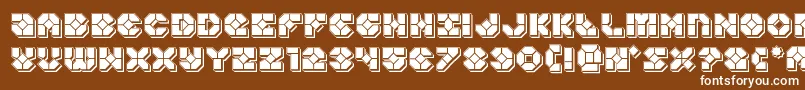 フォントZoomrunnerpunch – 茶色の背景に白い文字