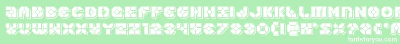 Zoomrunnerpunch Font – White Fonts on Green Background