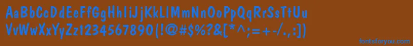 JargonSsi Font – Blue Fonts on Brown Background