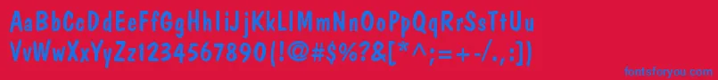 JargonSsi Font – Blue Fonts on Red Background